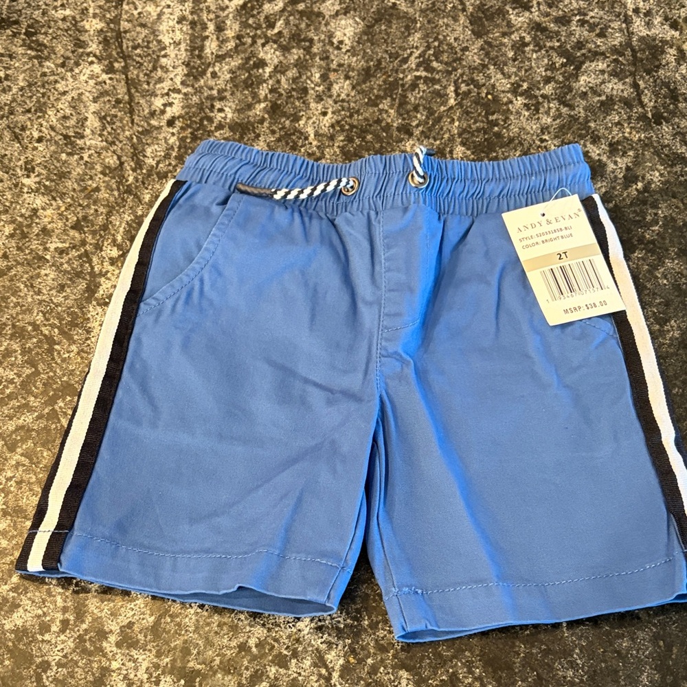 Andy & Evan Kids Light Blue Men's Athletic Shorts